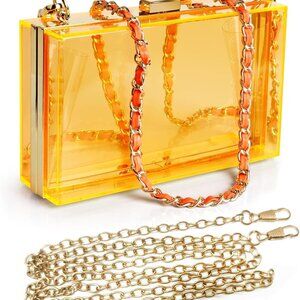 Women Acrylic Clutch Bag Crossbody Evening Shoulder Purse for Events